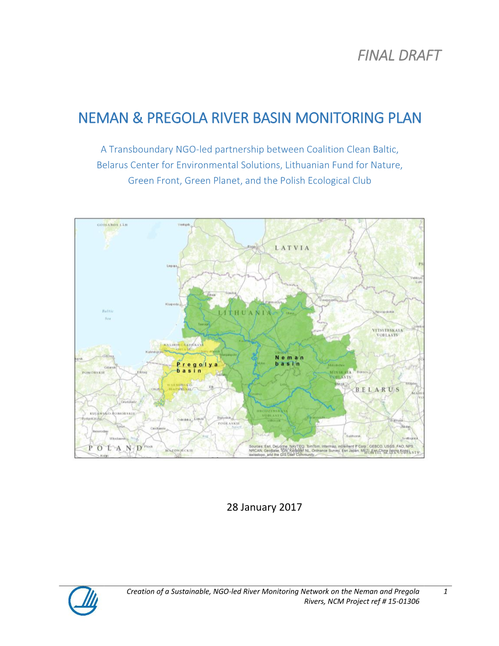 Final Draft Neman & Pregola River Basin Monitoring Plan