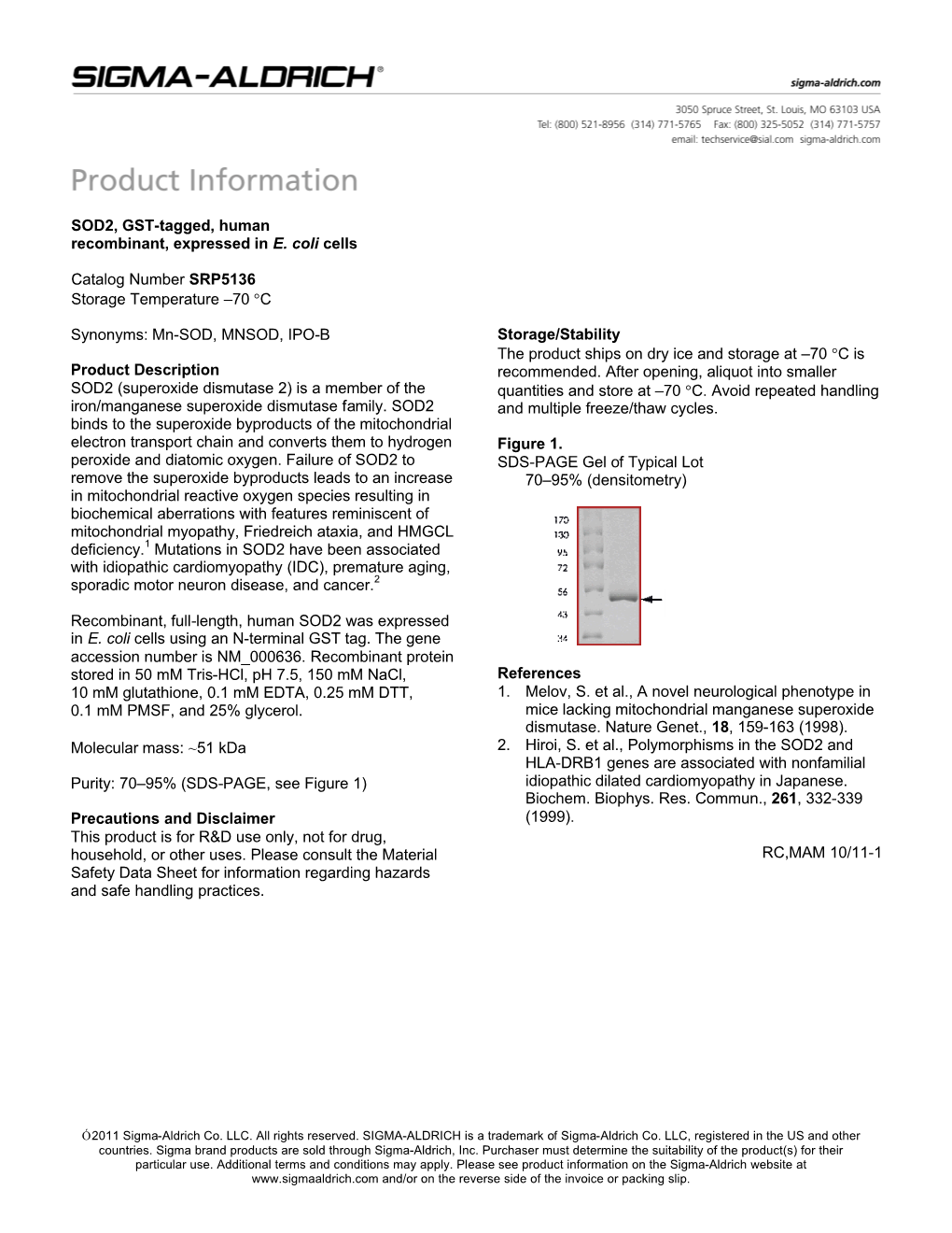 SOD2, GST-Tagged, Human Recombinant, Expressed in E