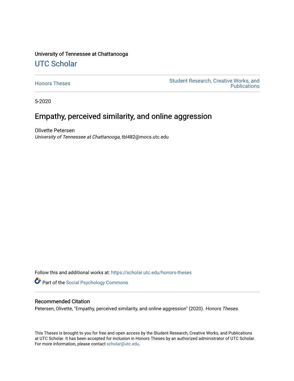 Empathy, Perceived Similarity, and Online Aggression