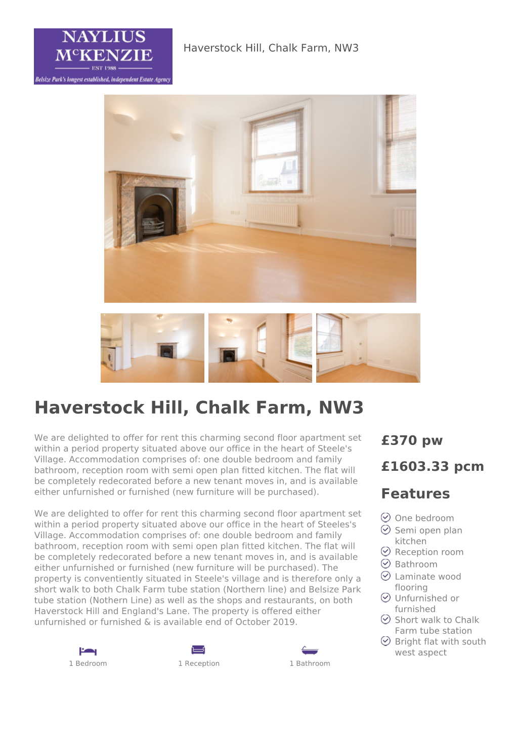 Haverstock Hill, Chalk Farm, NW3