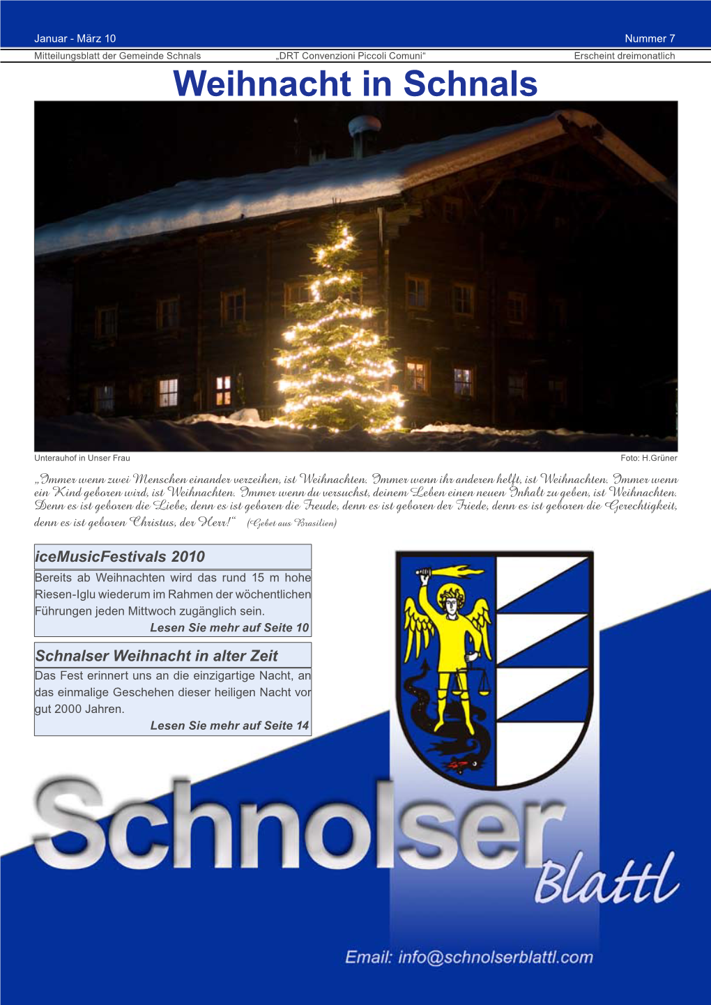 Weihnacht in Schnals