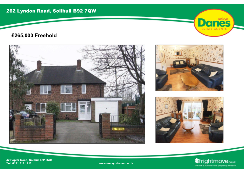 £265,000 Freehold