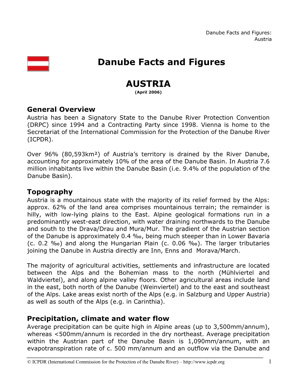 Danube Facts and Figures AUSTRIA