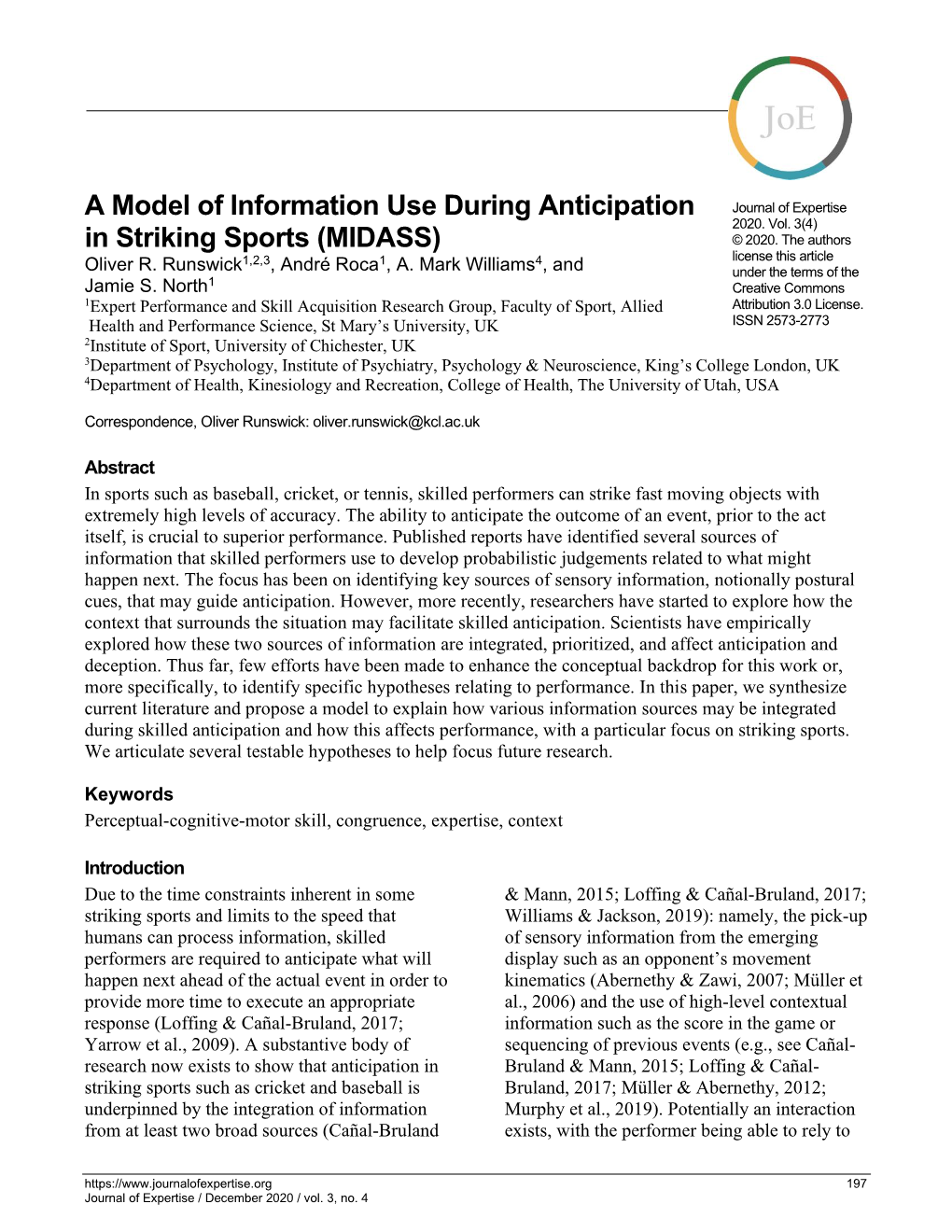 A Model of Information Use During Anticipation In