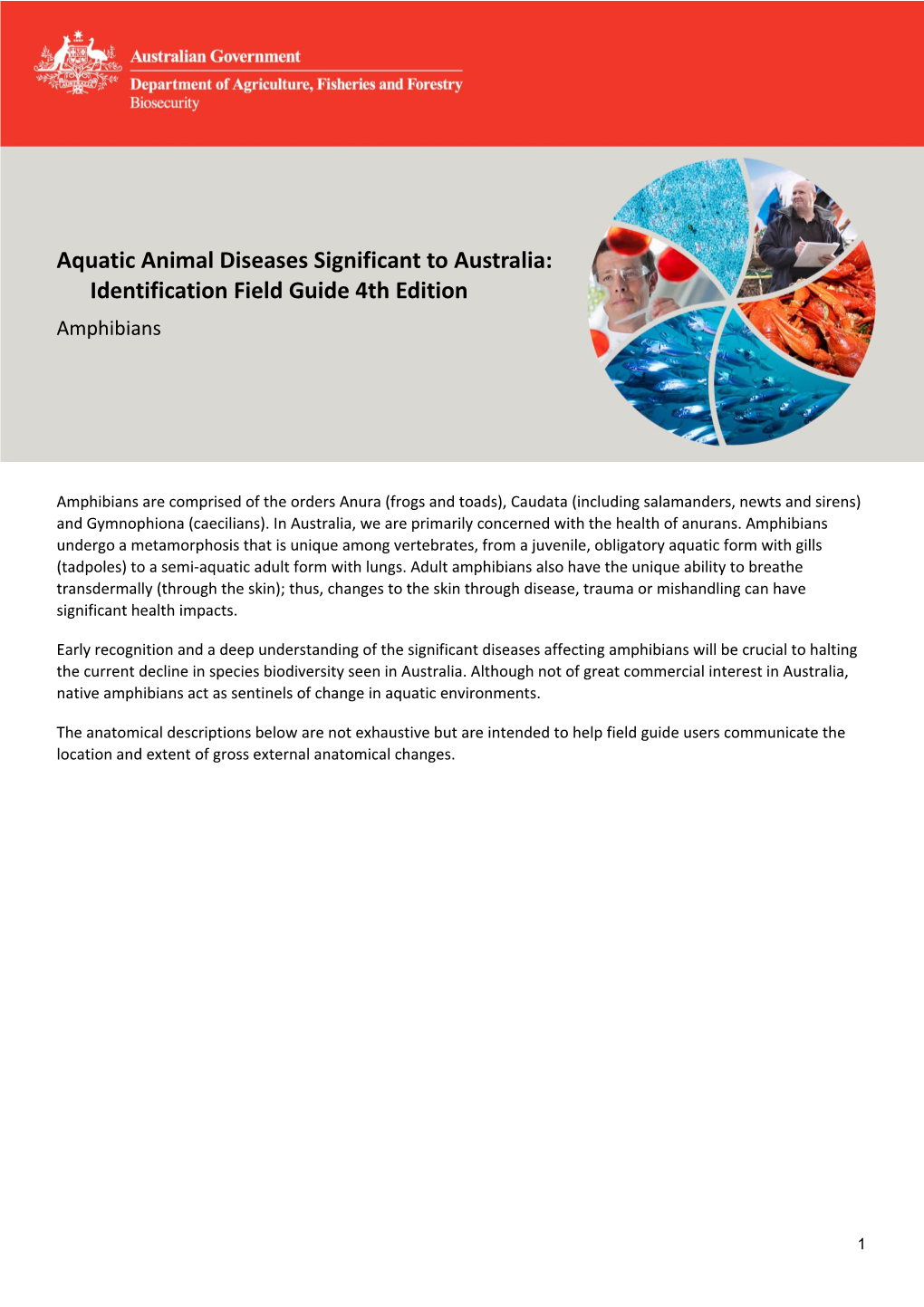 Aquatic Animal Diseases Significant to Australia:Identification Field Guide 4Th Edition