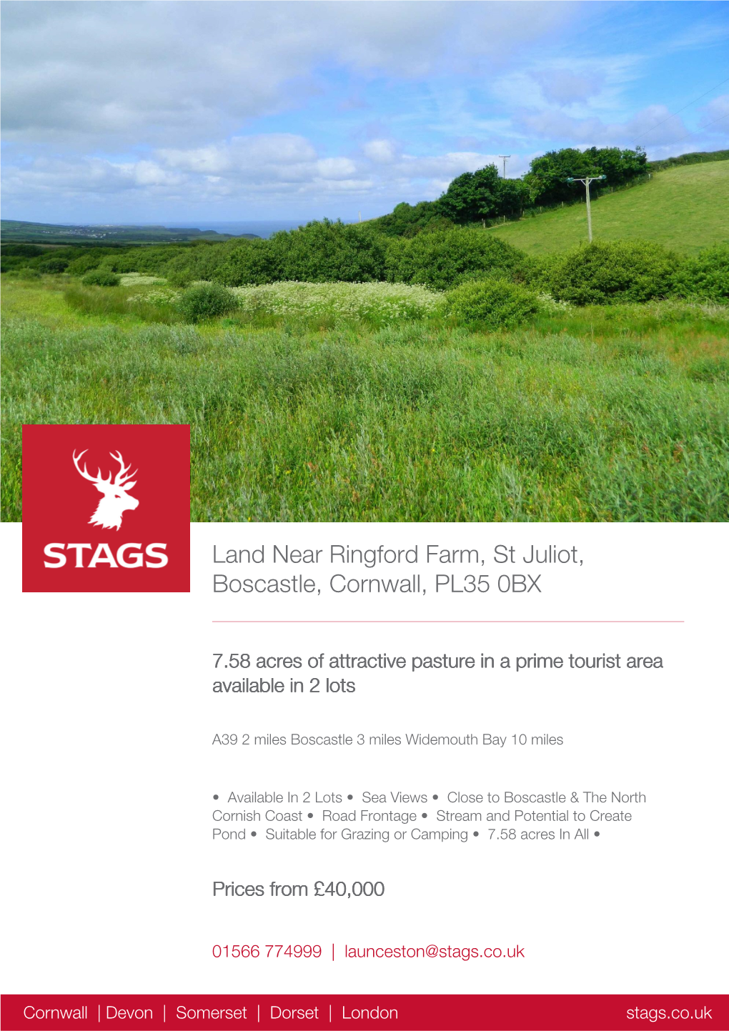 Land Near Ringford Farm, St Juliot, Boscastle, Cornwall, PL35 0BX