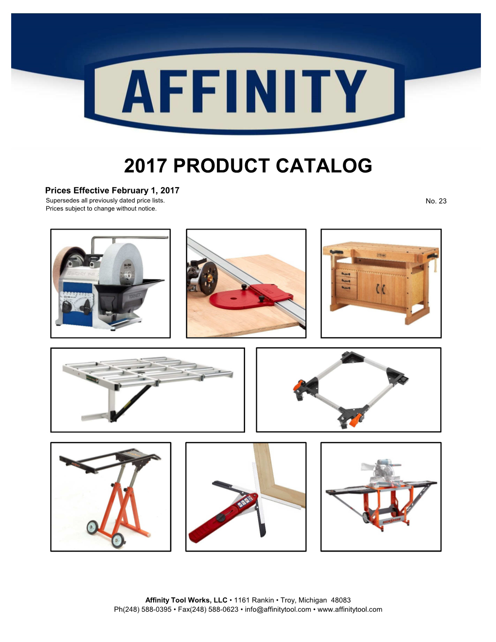 2017 Affinity Tool Works Dealer Price Book Rev 23 Xlsx