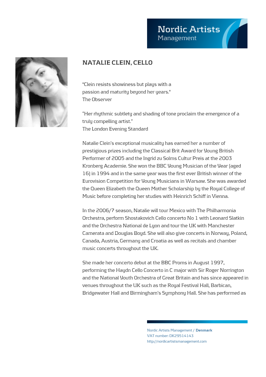Natalie Clein, Cello