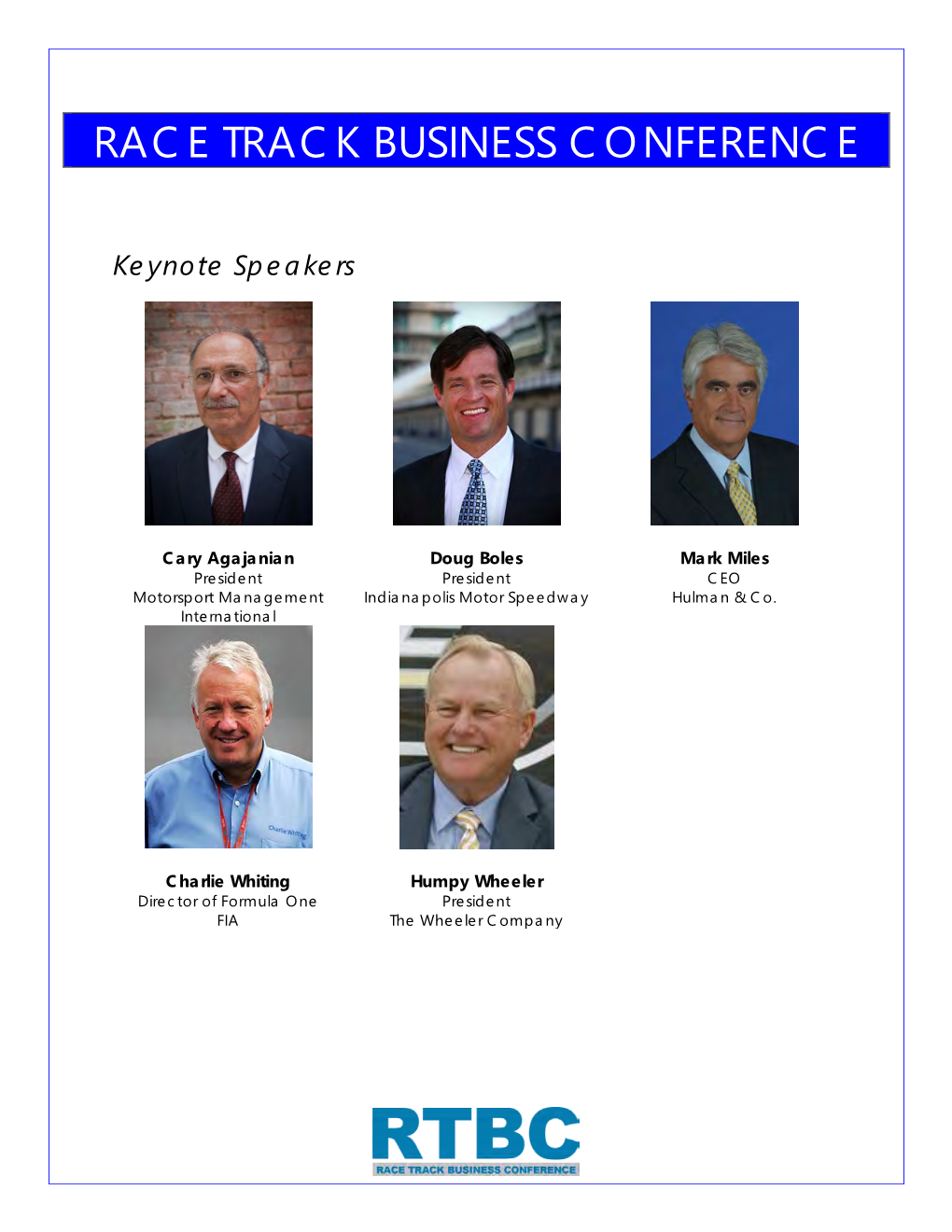 Race Track Business Conference