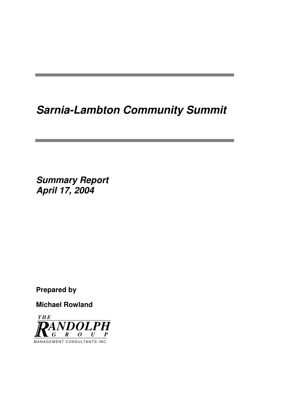 Sarnia-Lambton Community Summit