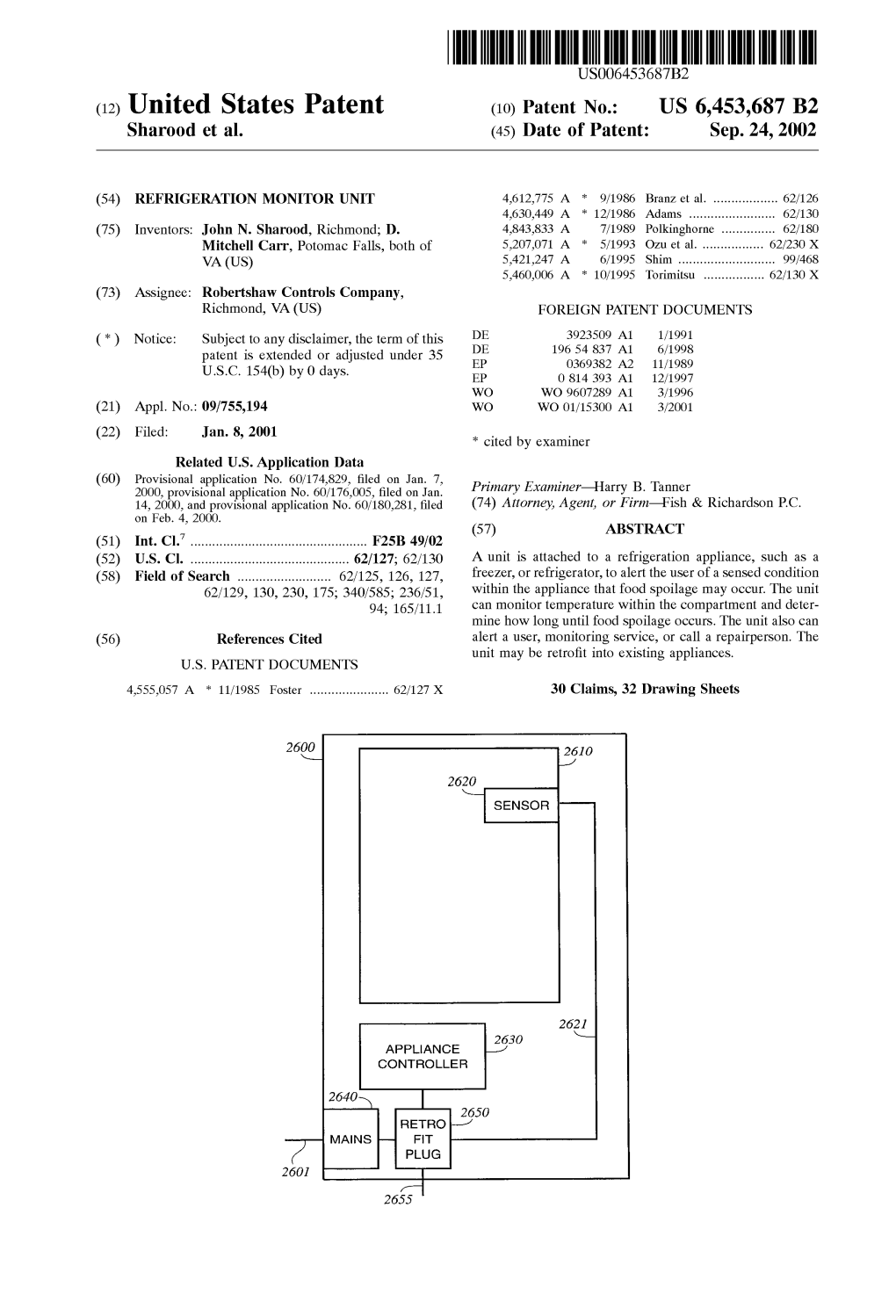 (12) United States Patent (10) Patent No.: US 6,453,687 B2 Shar00d Et Al