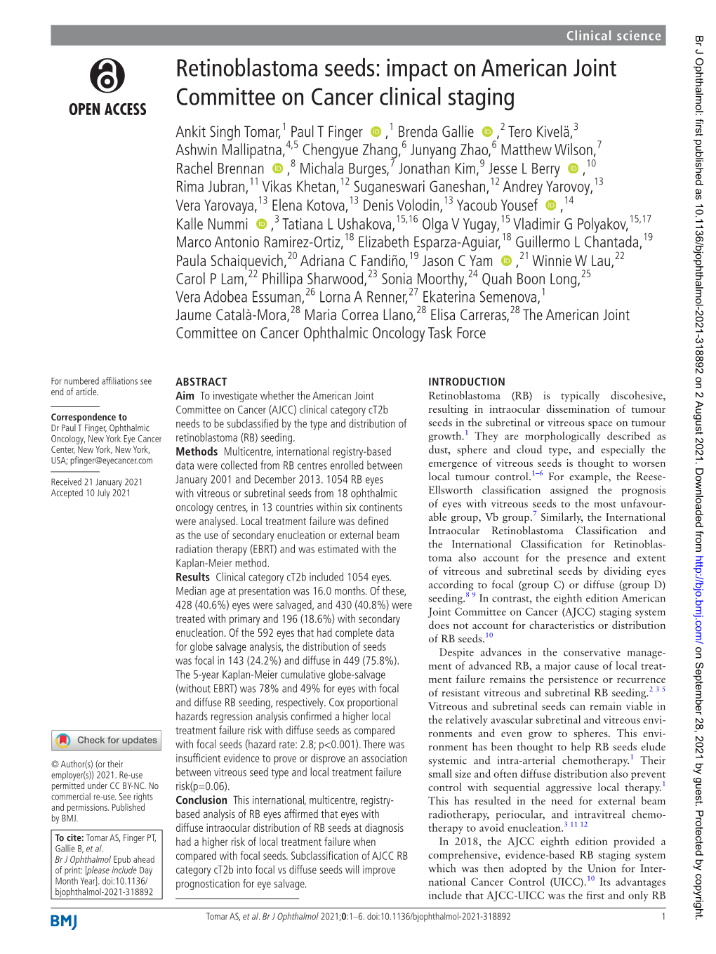 Impact on American Joint Committee on Cancer Clinical Staging