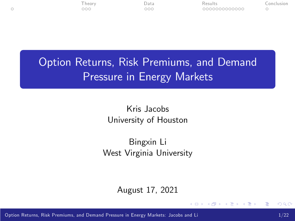 Option Returns, Risk Premiums, and Demand Pressure in Energy Markets