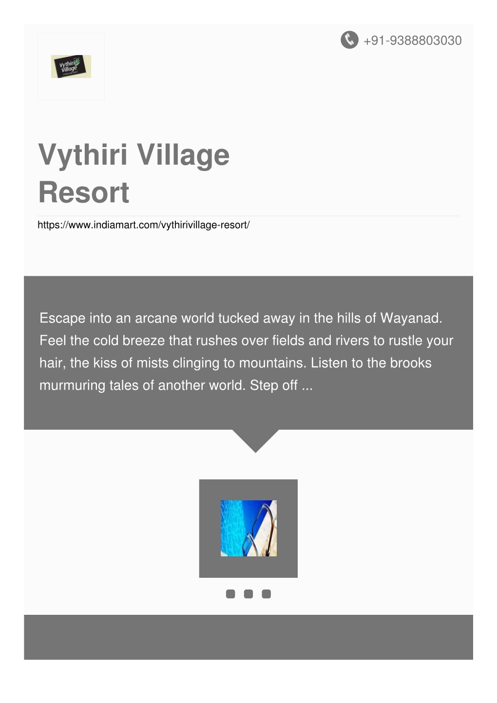 Vythiri Village Resort