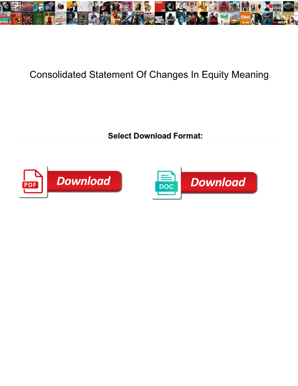 Consolidated Statement of Changes in Equity Meaning