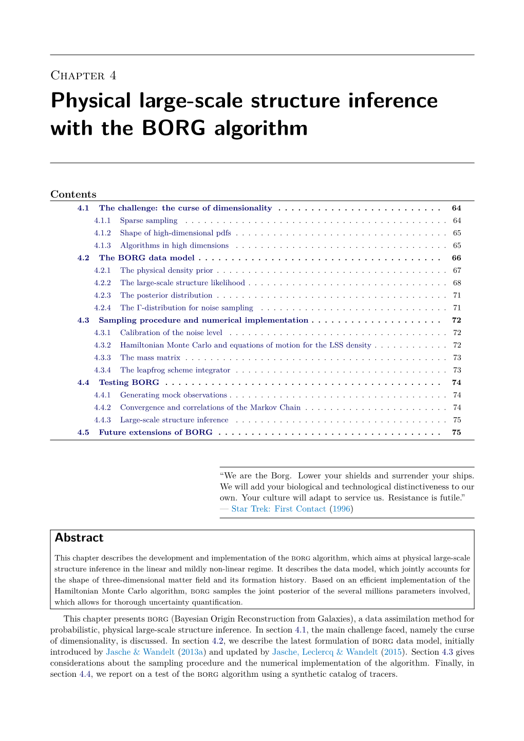 Physical Large-Scale Structure Inference with the BORG Algorithm