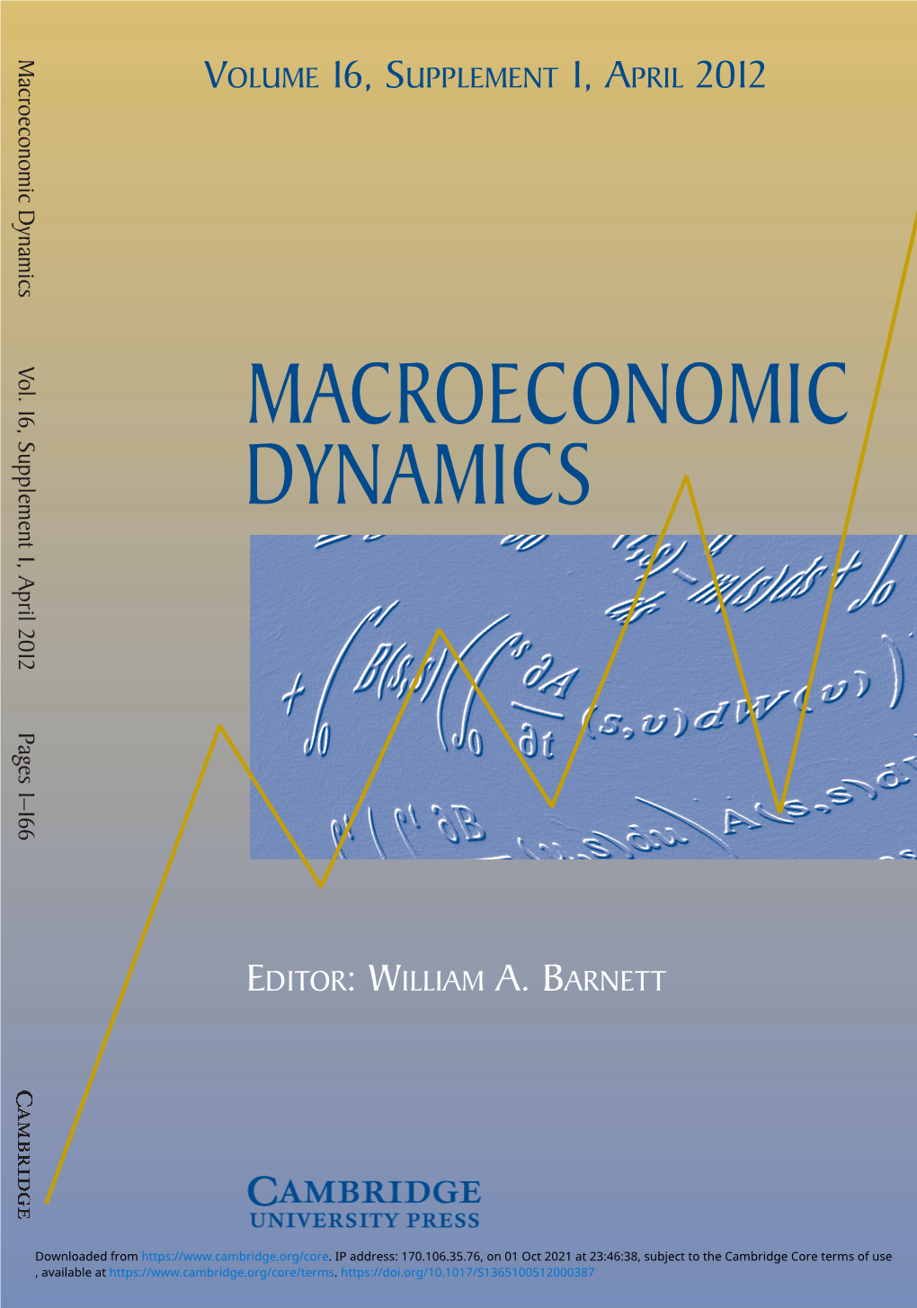 Macroeconomic Dynamics Vol