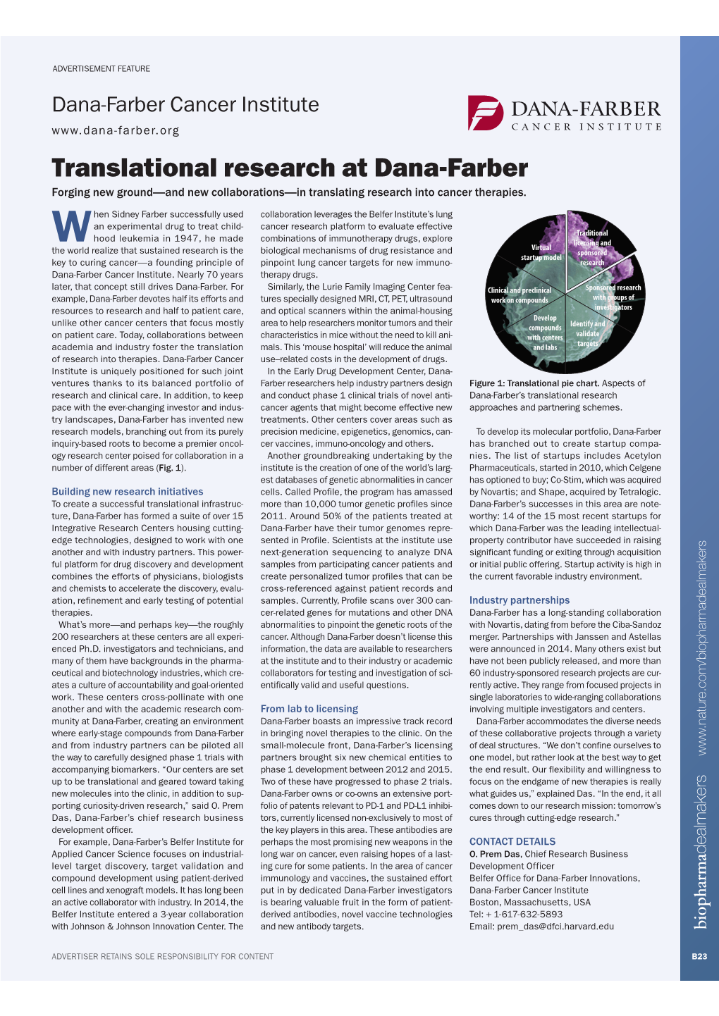 Translational Research at Dana-Farber Forging New Ground—And New Collaborations—In Translating Research Into Cancer Therapies