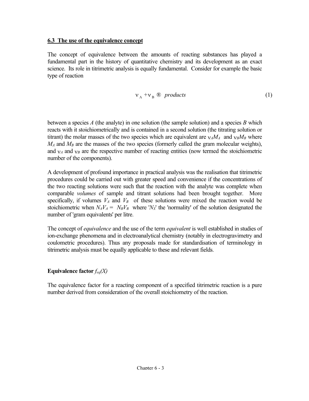 6.3 the Use of the Equivalence Concept