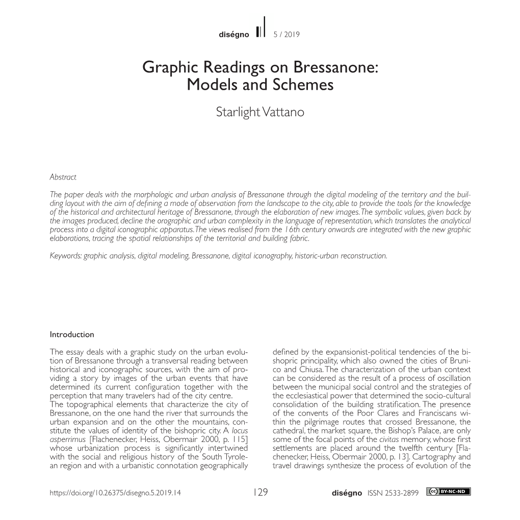 Graphic Readings on Bressanone: Models and Schemes Starlight Vattano