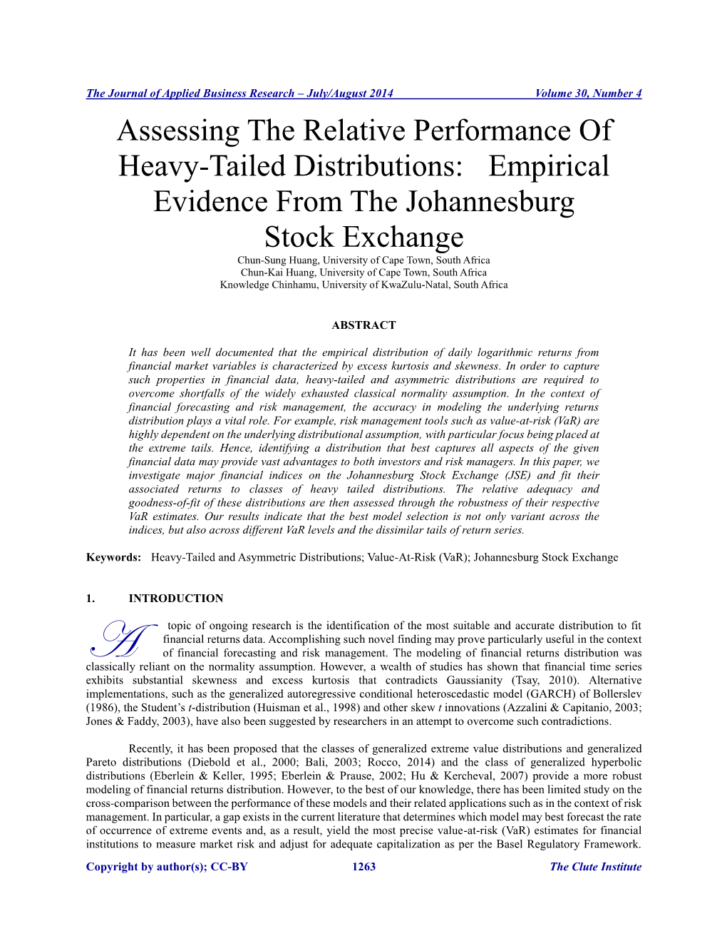 Assessing the Relative Performance of Heavy-Tailed Distributions