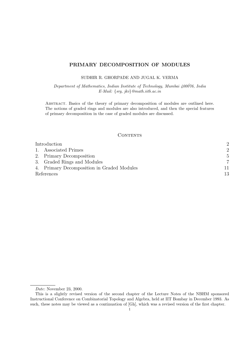 Primary Decompositions of Modules