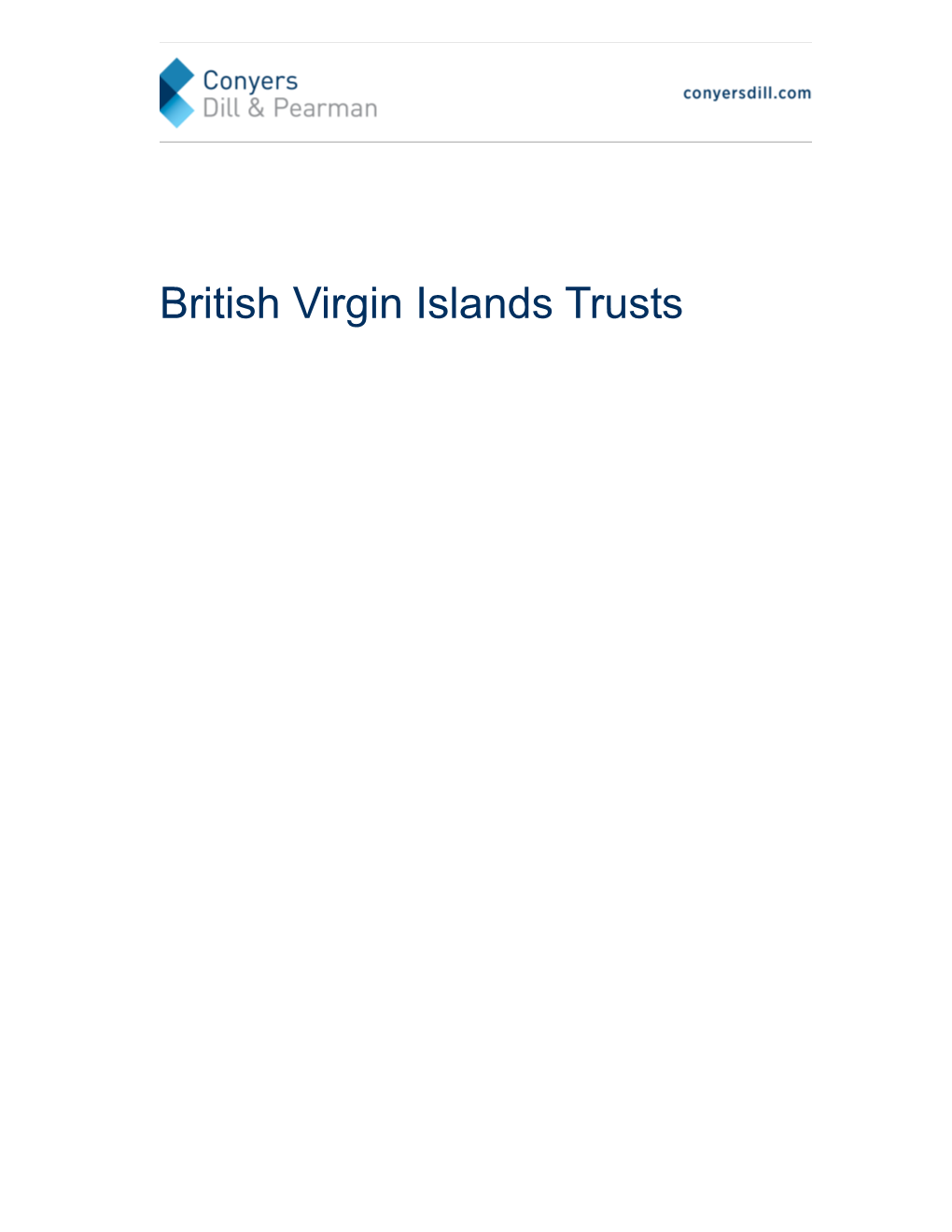 British Virgin Islands Trusts