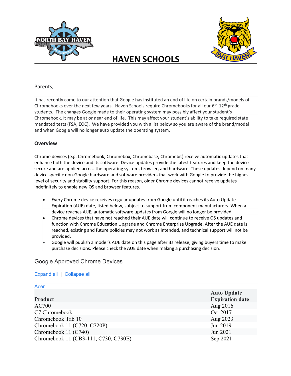 Haven Schools