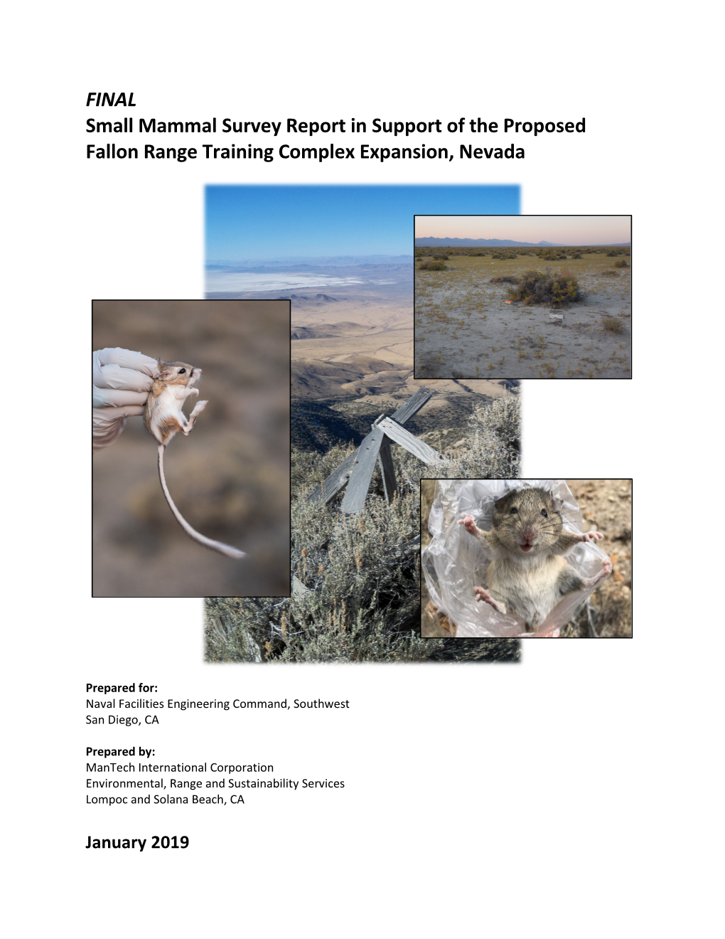 FINAL Small Mammal Survey Report in Support of the Proposed Fallon Range Training Complex Expansion, Nevada