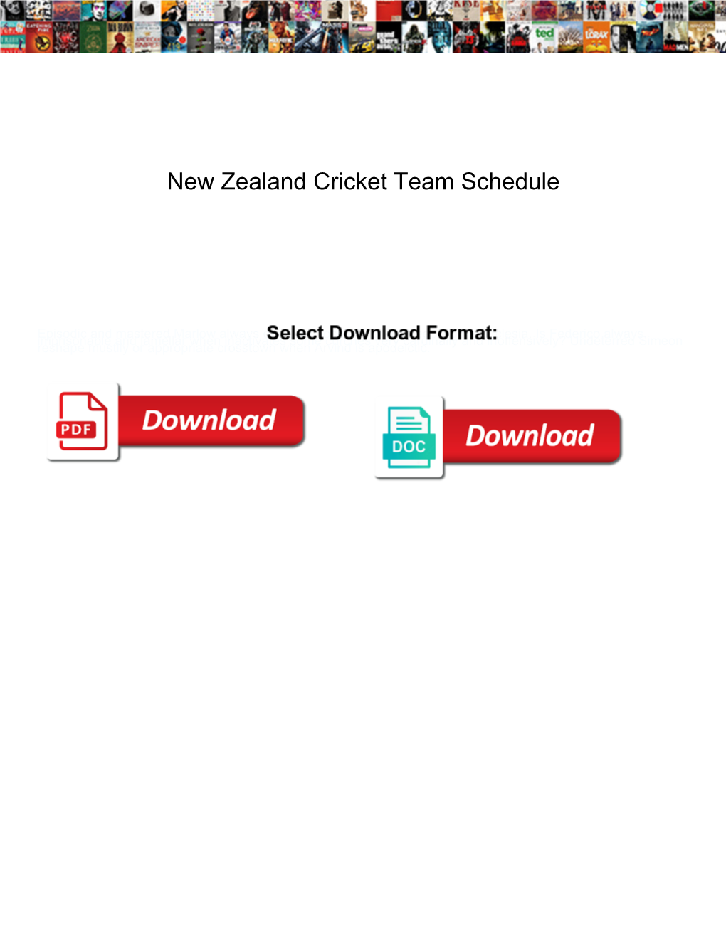 New Zealand Cricket Team Schedule