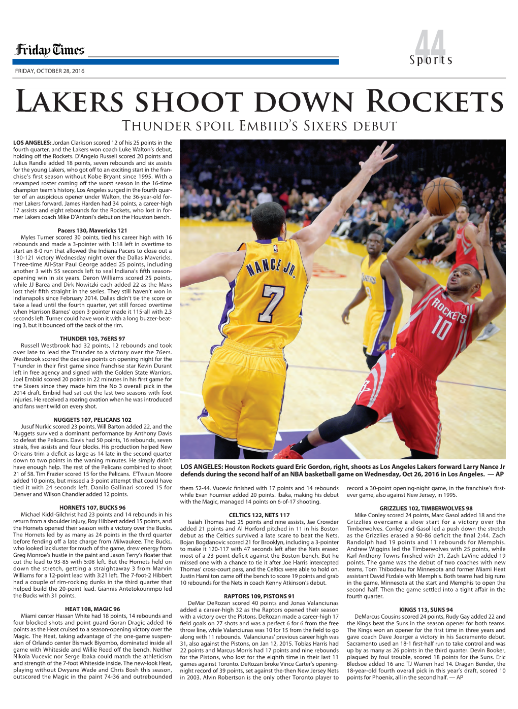 Lakers Shoot Down Rockets