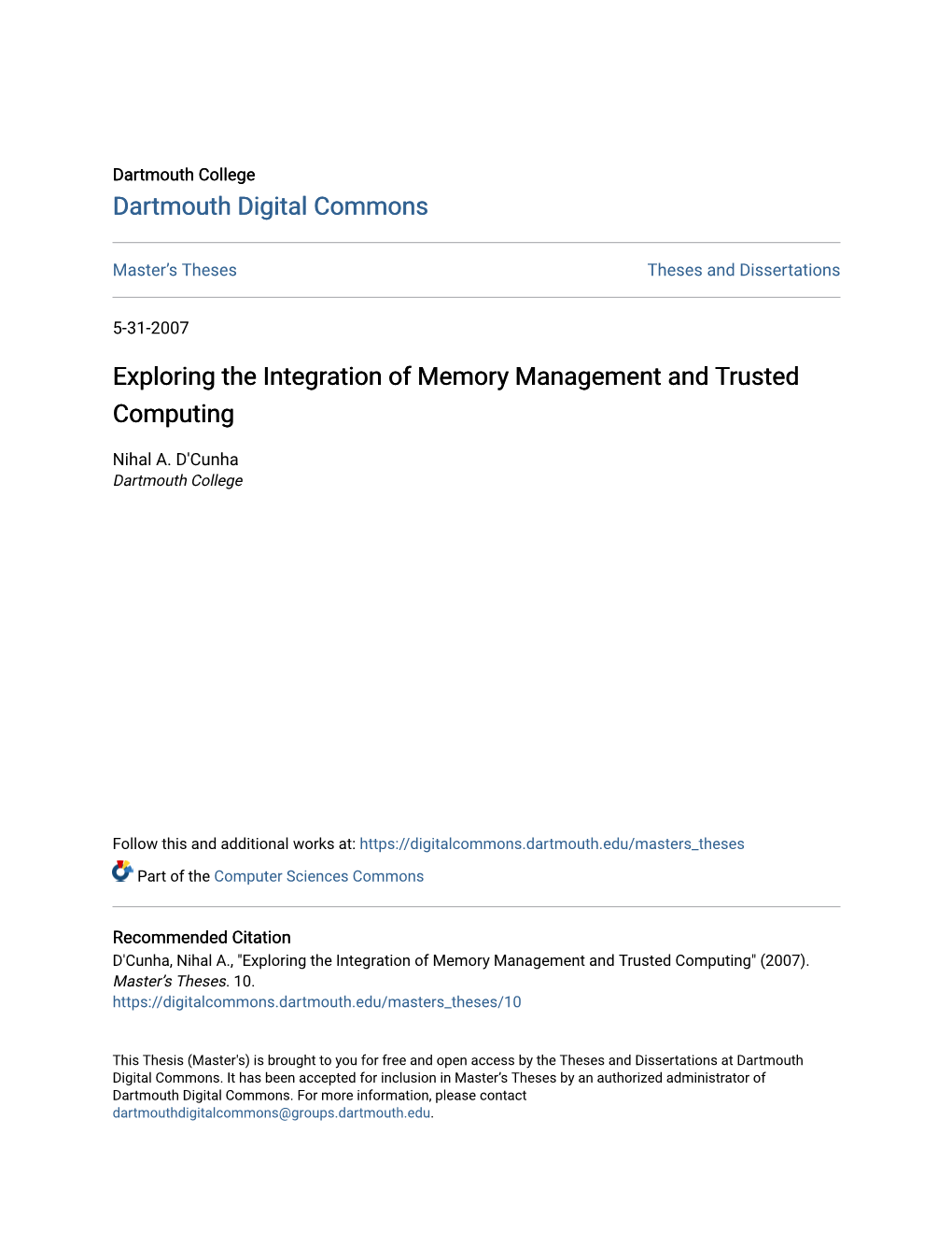 Exploring the Integration of Memory Management and Trusted Computing