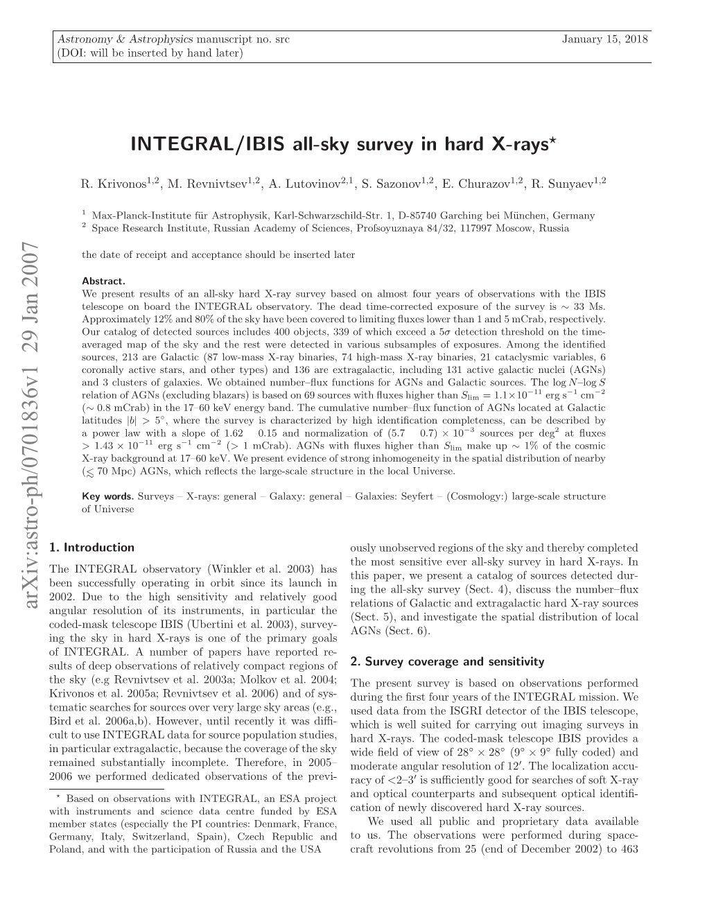 INTEGRAL/IBIS All-Sky Survey in Hard X-Rays