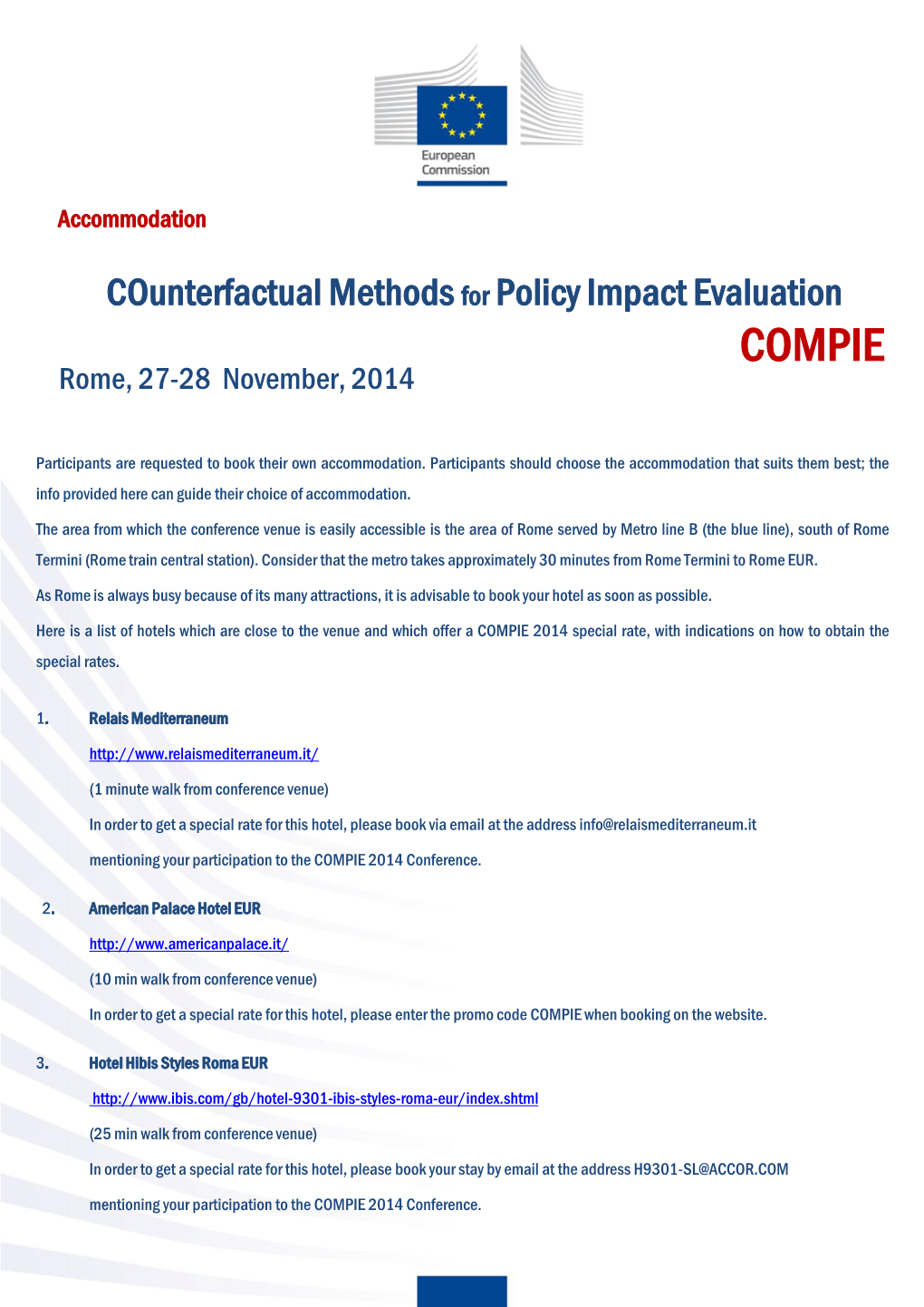 COMPIE Rome, 27-28 November, 2014
