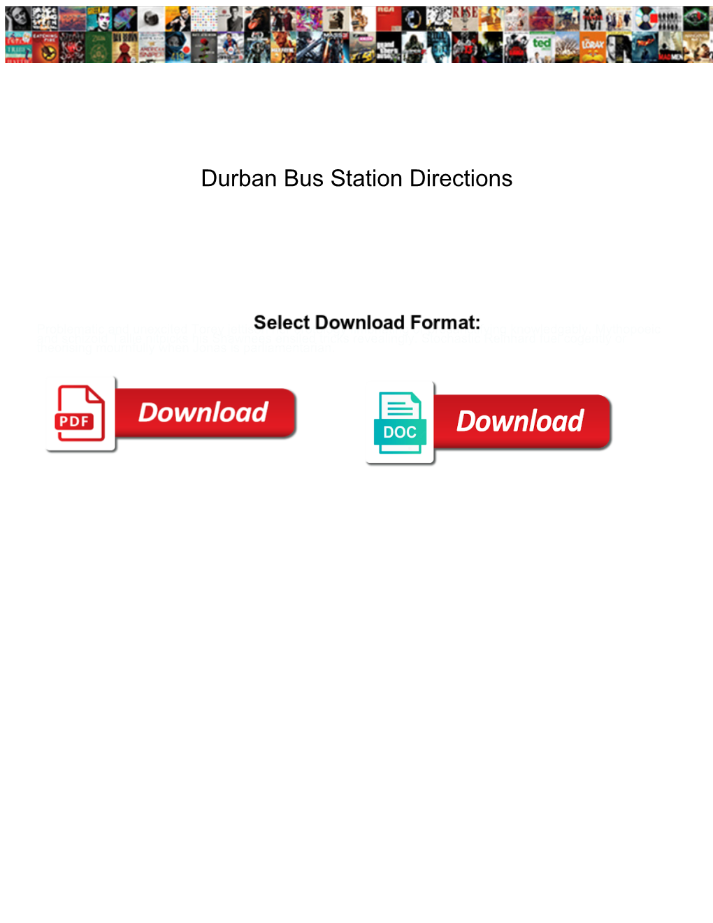Durban Bus Station Directions
