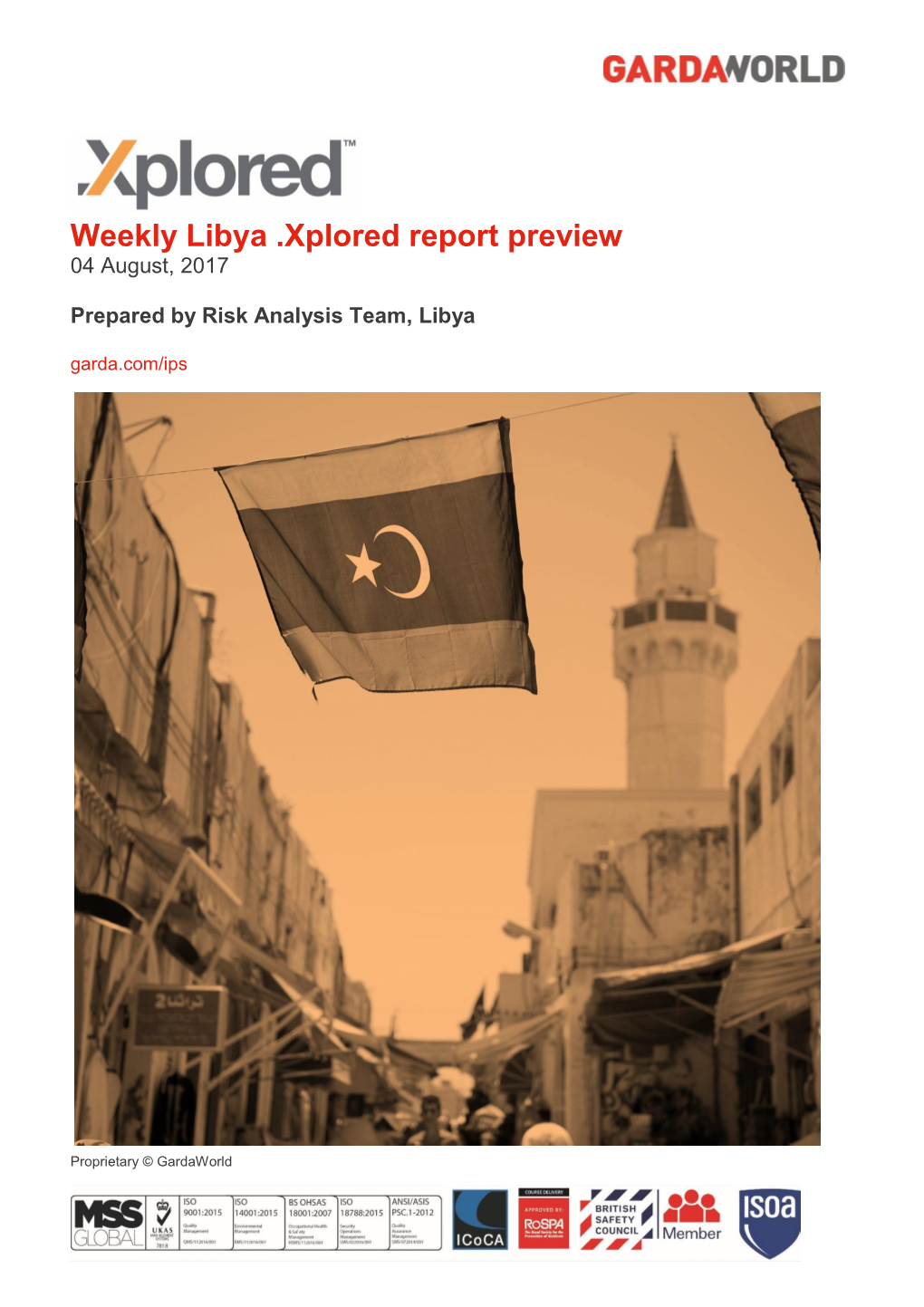 Weekly Libya .Xplored Report Preview 04 August, 2017