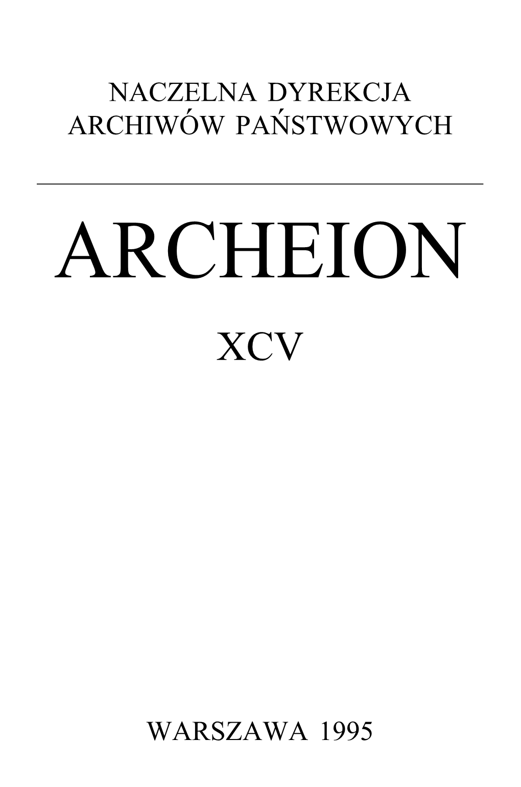 Archeion Xcv