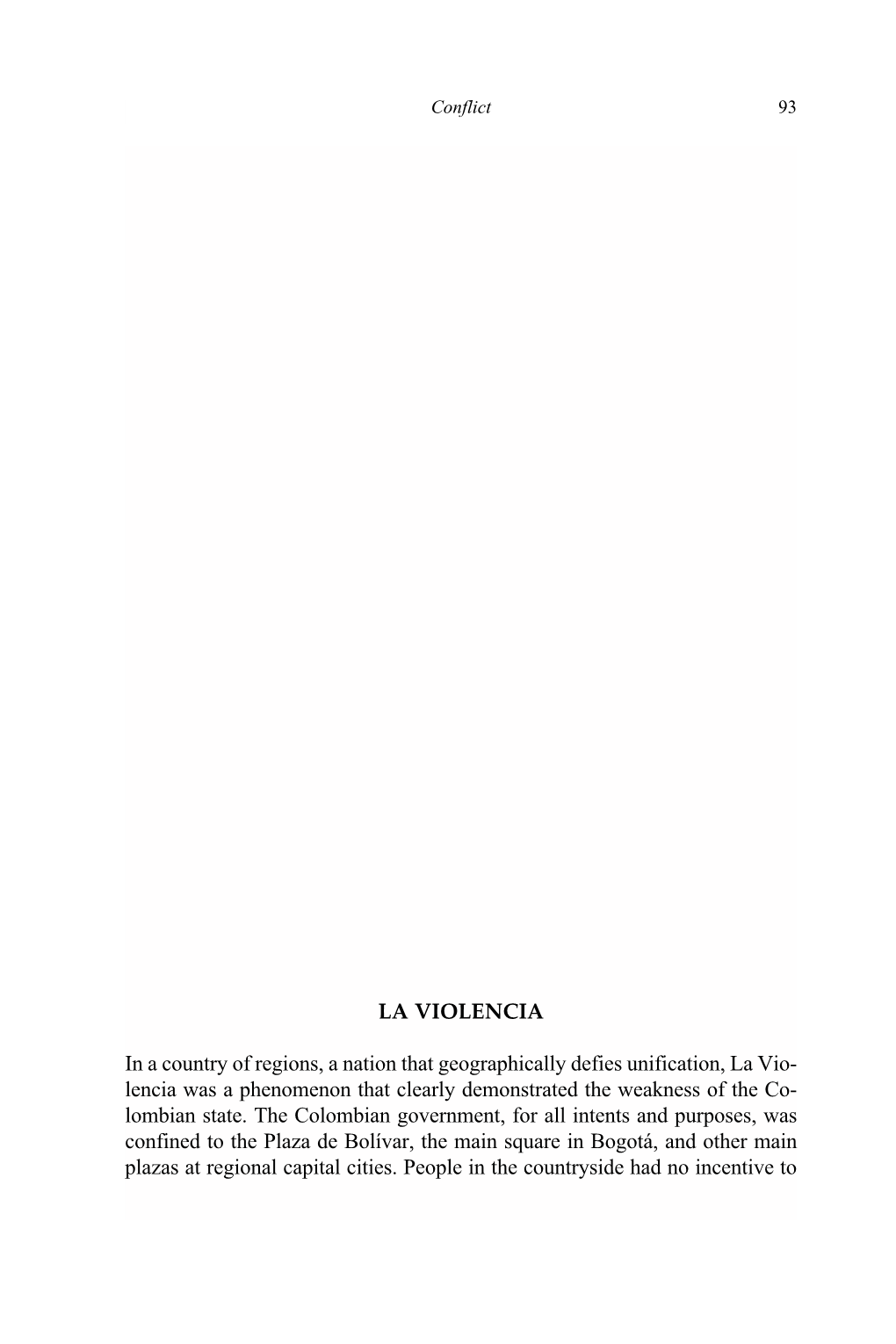 “La Violencia” Colombia