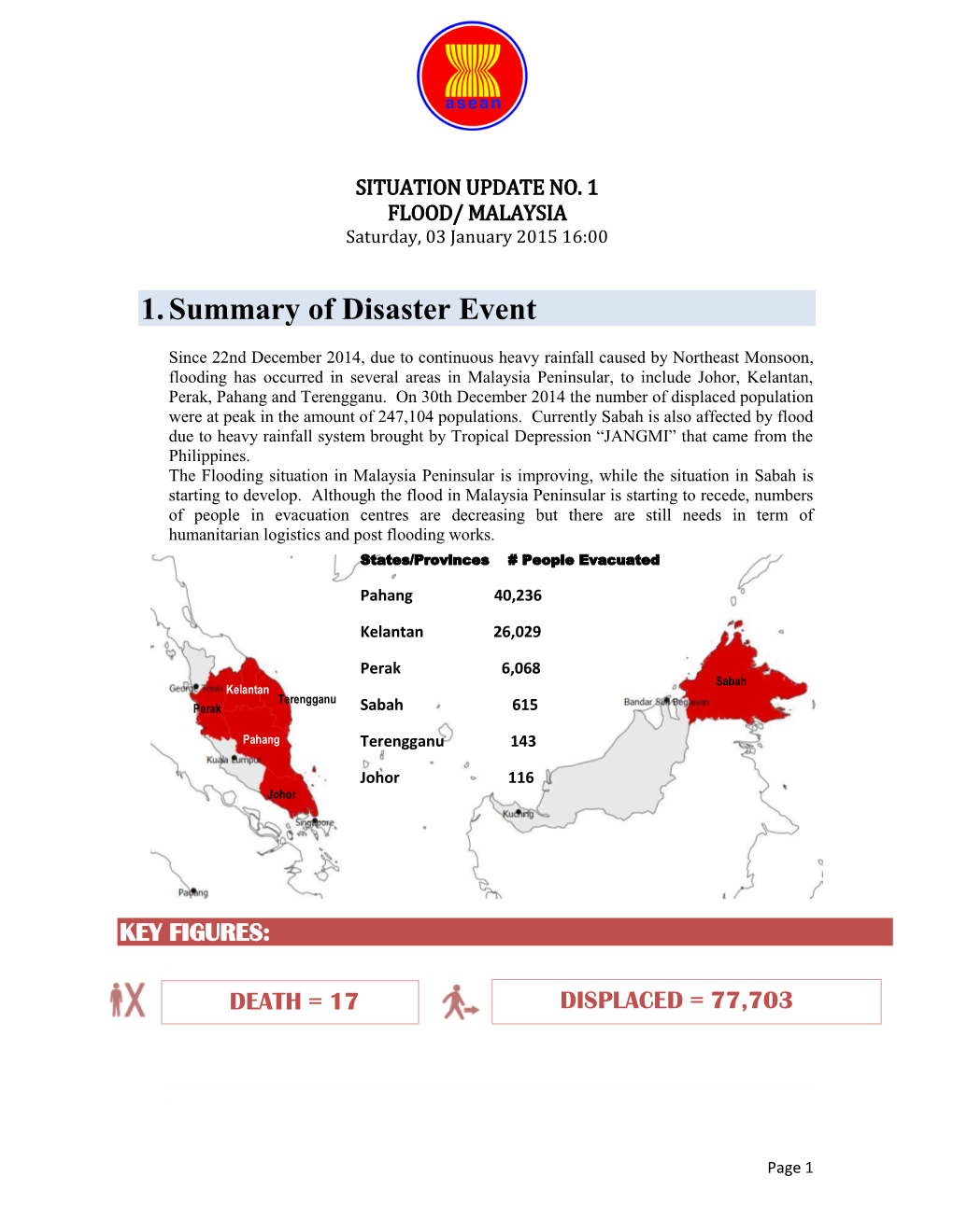 1. Summary of Disaster Event