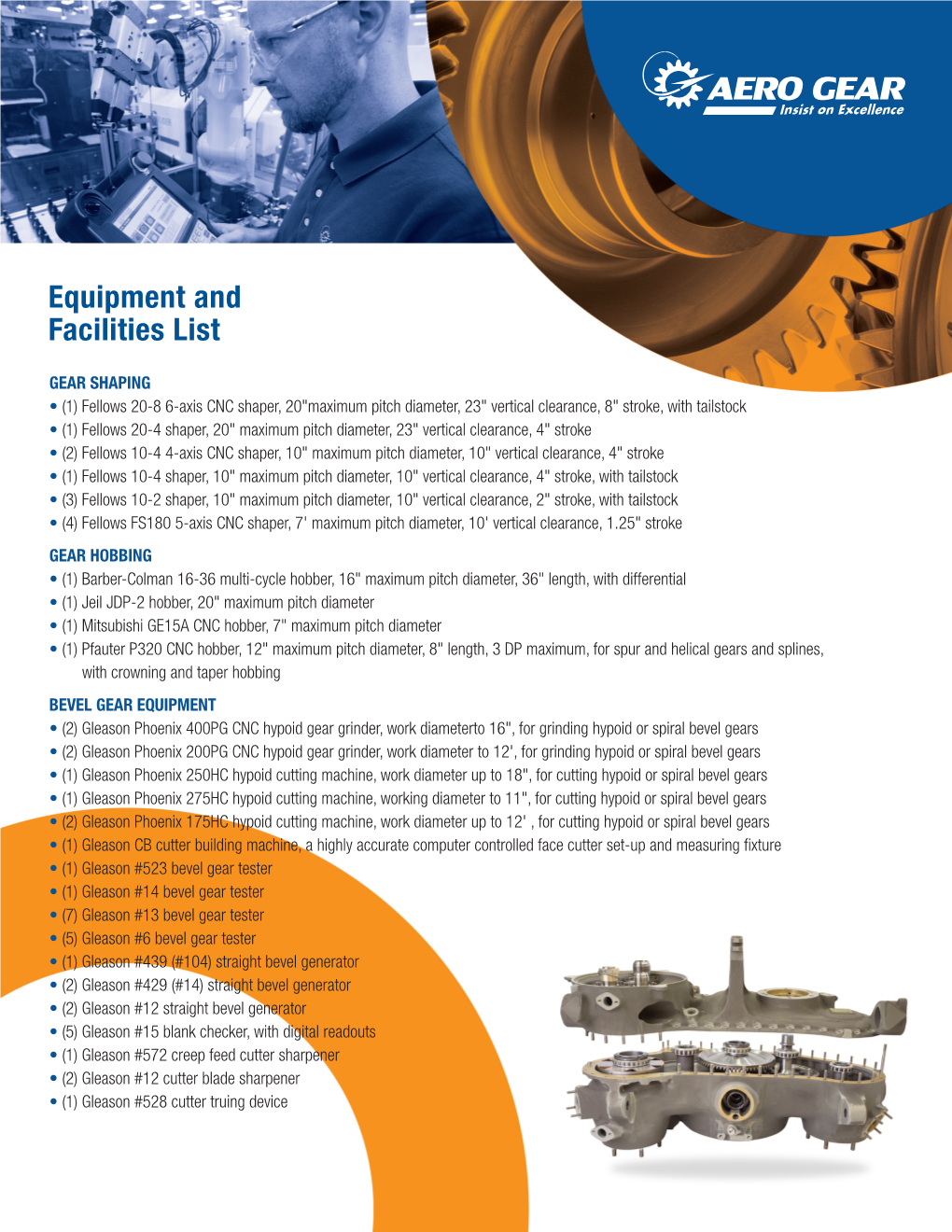 Equipment and Facilities List