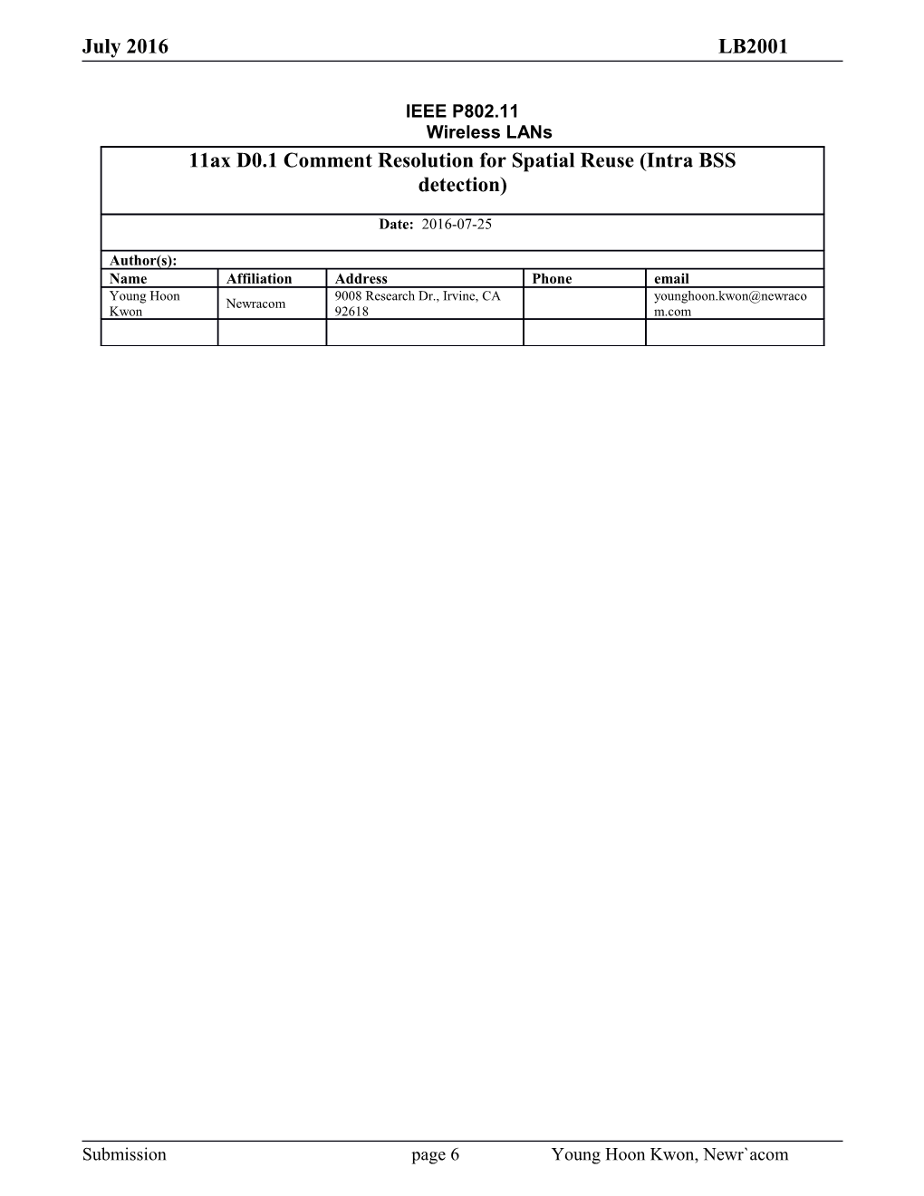 IEEE P802.11Wireless Lans s1