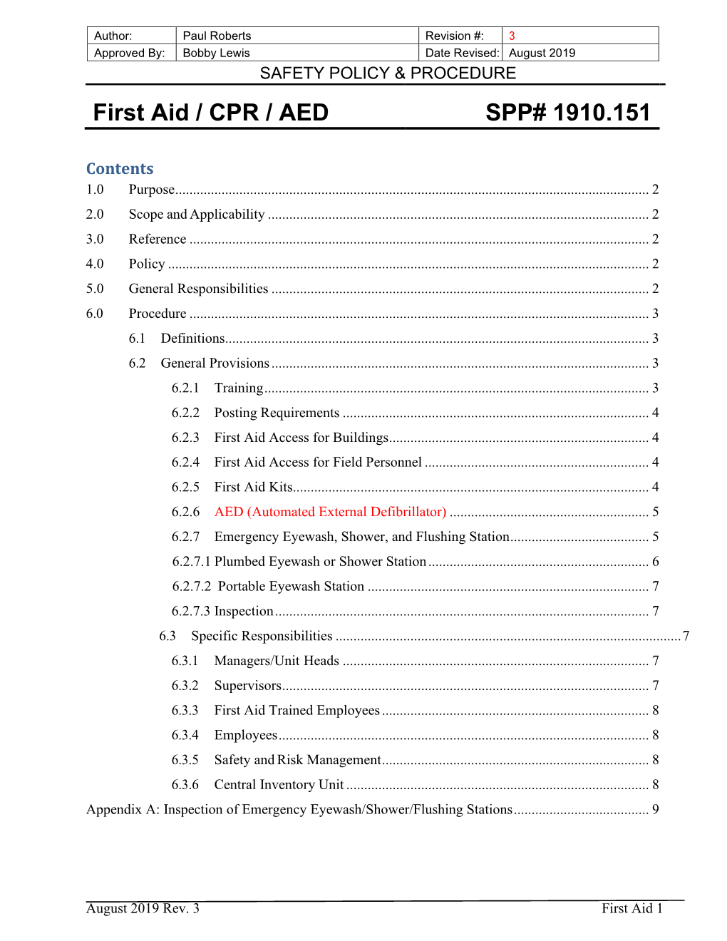 First Aid/CPR/AED Trained Employees, Employees, and Safety and Risk Management Within NCDOT