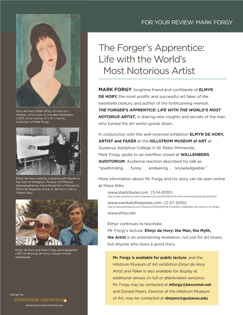 The Forger's Apprentice: Life with the World's Most