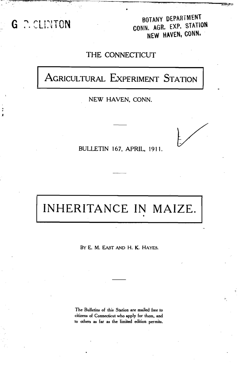 Inheritance in Maize