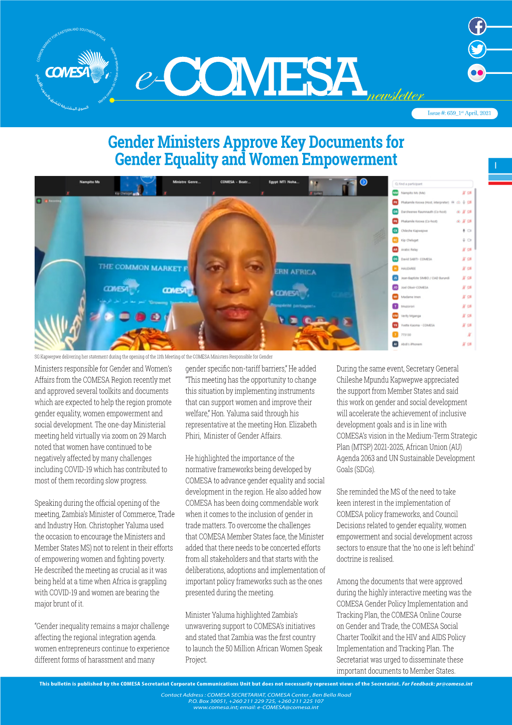 E-COMESA Newsletter