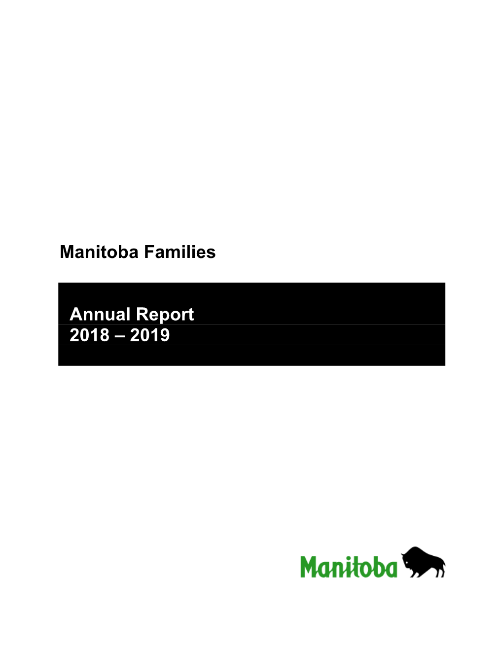 Manitoba Families Annual Report 2018-2019