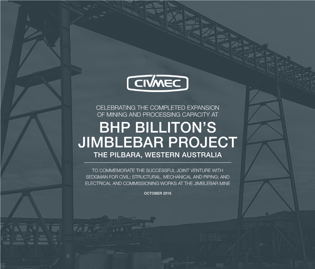 Bhp Billiton's Jimblebar Project