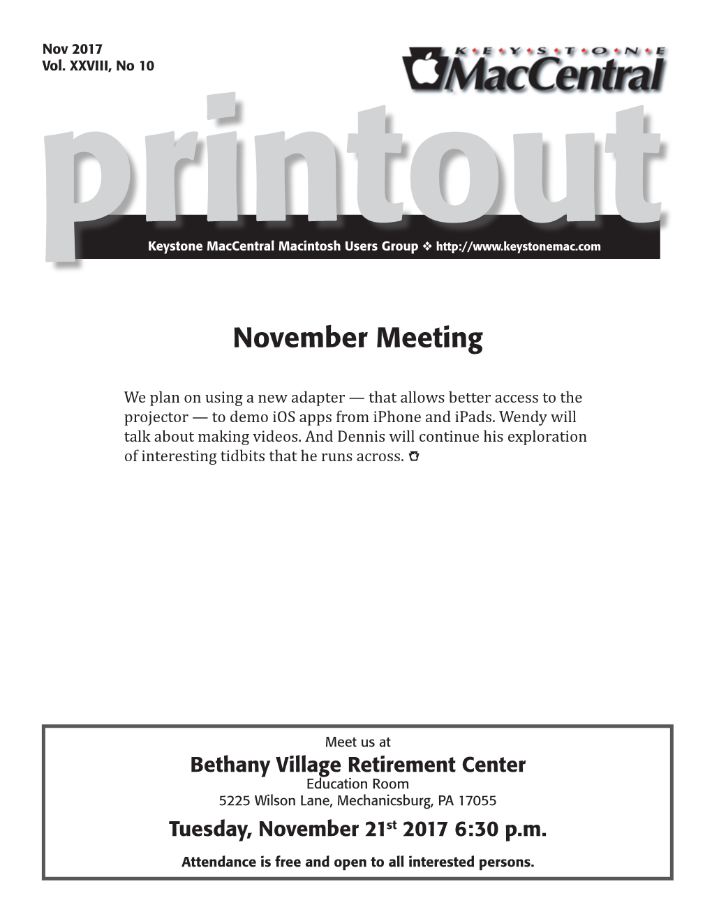 November Meeting