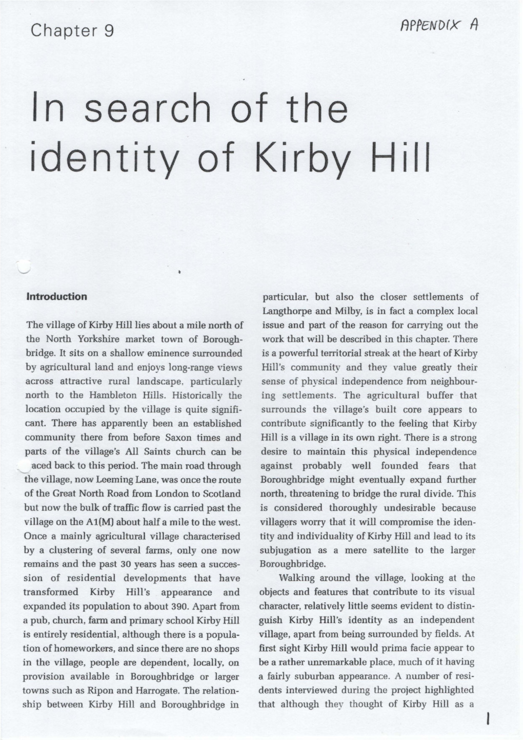 In Search of the Identity of Kirby Hill