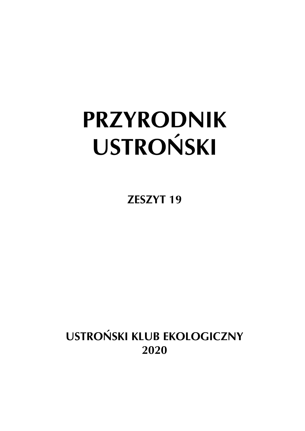 Przyrodnik Ustroński 2020